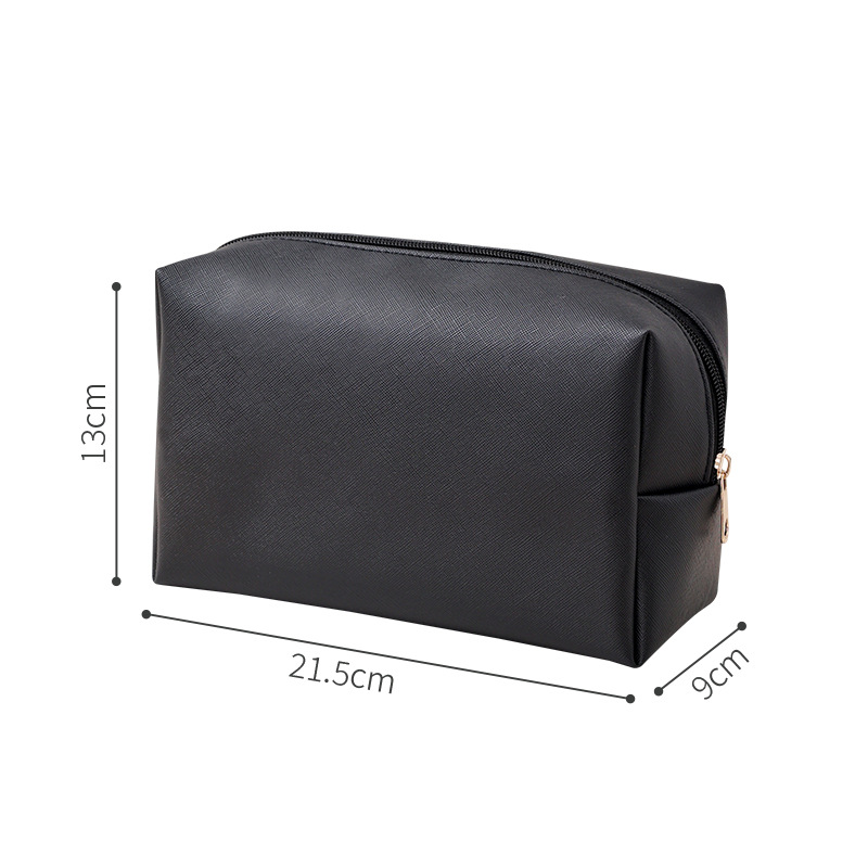 1 Piece Simple Series Simple Solid Color PU Women's Makeup Bags h5 